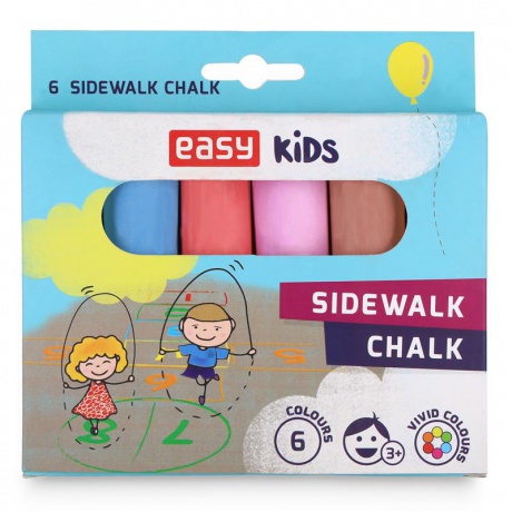 Křídy chodníkové EASY Colour, 6ks
