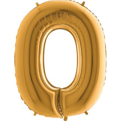 Balónek fóliový 102 cm č.0 zlatý