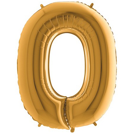 Balónek fóliový 102 cm č.0 zlatý