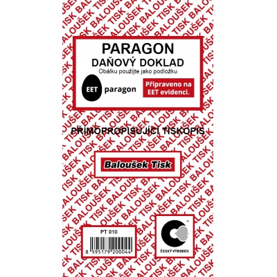 Paragon daňový doklad PT010