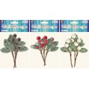 Ozdobné větvičky ojíněné, 3ks