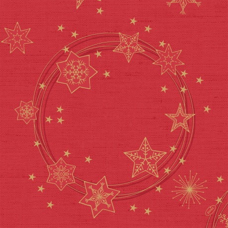 Ubrousky vánoční DUNI 40x40cm Star shine red, 60ks