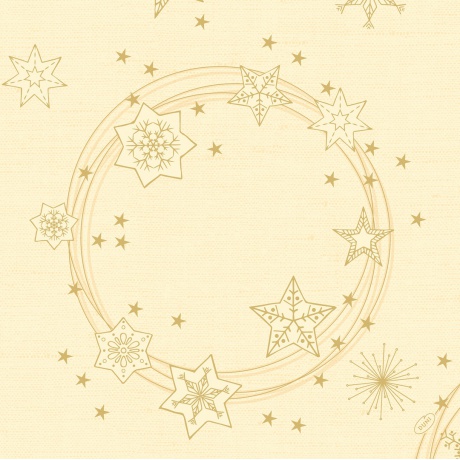 Ubrousky vánoční DUNI 40x40cm Star shine Cream, 60ks