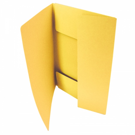 Složka papírová A4 3 klopy žlutá, 50ks