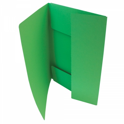 Složka papírová A4 3 klopy zelená, 50ks