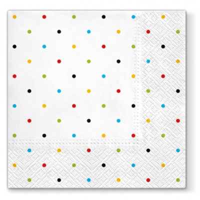 Ubrousky 3 vrstvé 33x33cm Dots, 20ks