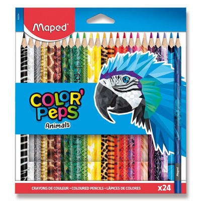 Pastelky Maped Color´Peps Animals, 24ks
