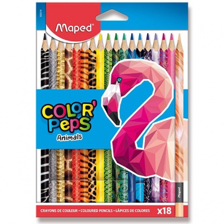 Pastelky Maped Color´Peps Animals ,18 ks