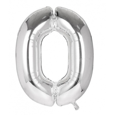 Nafukovací balónek fóliový 75cm č.0 stříbrný