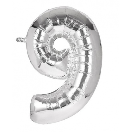 Nafukovací balónek fóliový 75cm č.9 stříbrný