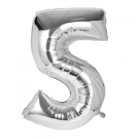 Nafukovací balónek fóliový 75cm č.5 stříbrný