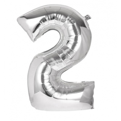Nafukovací balónek fóliový 75cm č.2 stříbrný