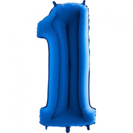 Balónek fóliový 102 cm č.1 modrý
