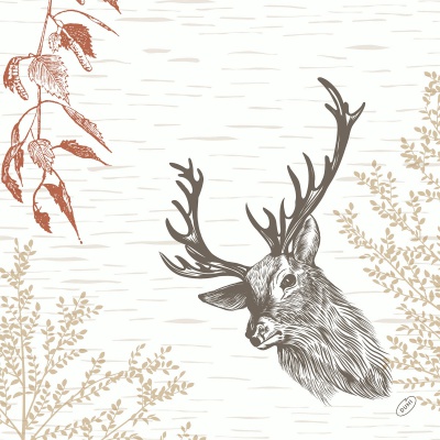Ubrousky DUNI 40x40cm Wood Deer, 60ks