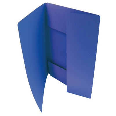Složka papírová A4 3 klopy modrá, 50ks