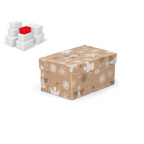 Dárková krabice vánoční B-V008-A kraft