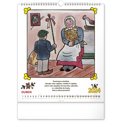 Nástěnný kalendář 2024 Josef Lada – Říkadla