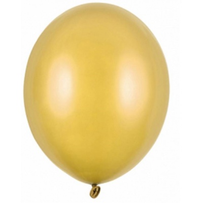 Nafukovací balónek 25 cm zlatý, 100ks