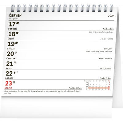 Stolní kalendář 2024 Plánovací s citáty