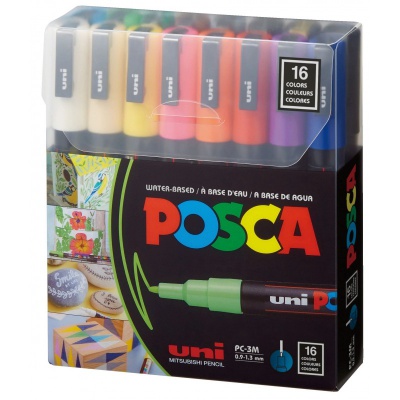 Popisovače Posca 3M, sada 16ks