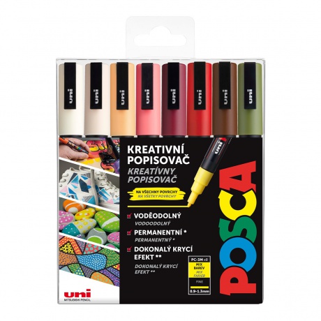 Popisovače Posca 3M Autumn, sada 8ks