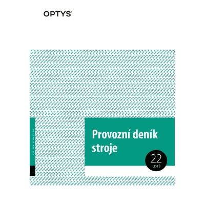 Provozní deník stroje A4 Optys