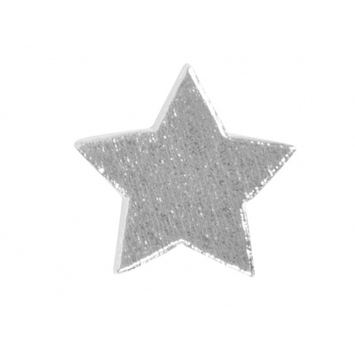 Dekorace hvězda 24ks stříbrná 2,5cm lepící