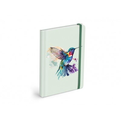 Zápisník s gumkou linkovaný Kolibřík, 120 listů