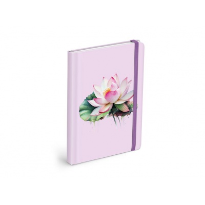 Zápisník s gumkou linkovaný Leknín, 120 listů