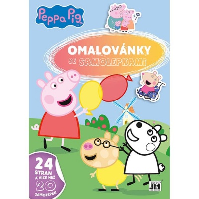 Omalovánky A4 se samolepkami Prasátko Peppa