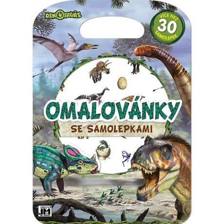 Omalovánky se samolepkami Dinosauři