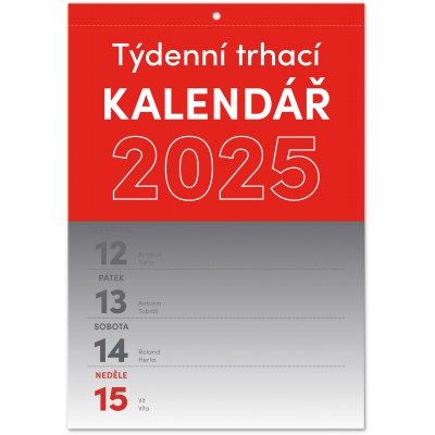 Kalendář 2025 nástěnný trhací A5