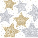 Ubrousky vánoční DUNI Snow star, 20ks