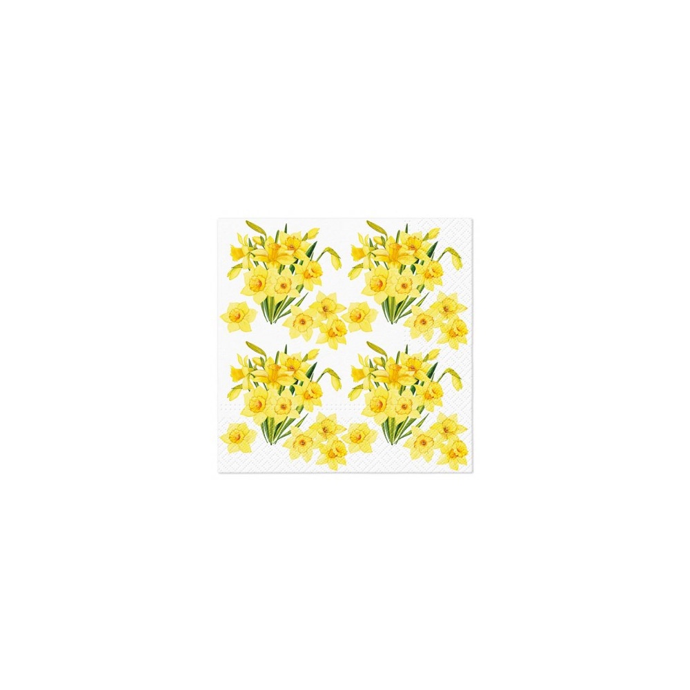 Ubrousky 3 vrstvé 33x33cm Narcisky, 20ks Ubrousky 3 vrstvé 33x33cm Narcisky, 20ks