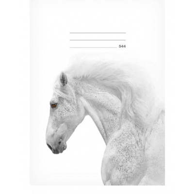 Sešit 544 LUX White Kůň linkovaný