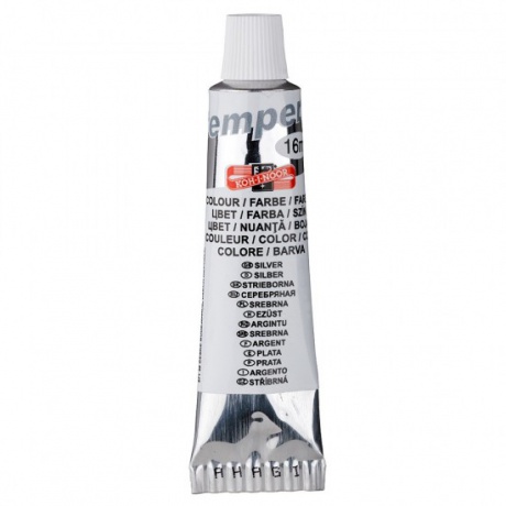 Tempera 16ml stříbrná Kohinoor