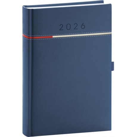 Diář 2026 Denní A5 Tomy modročervený