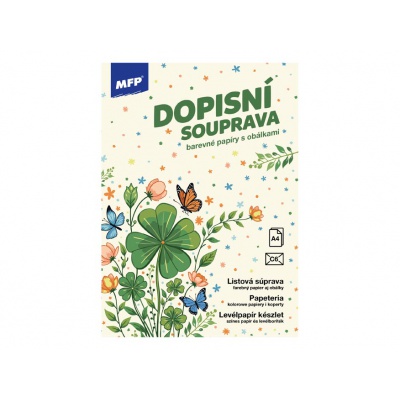 Dopisní papíry LUX Čtyřlístek (10+5)