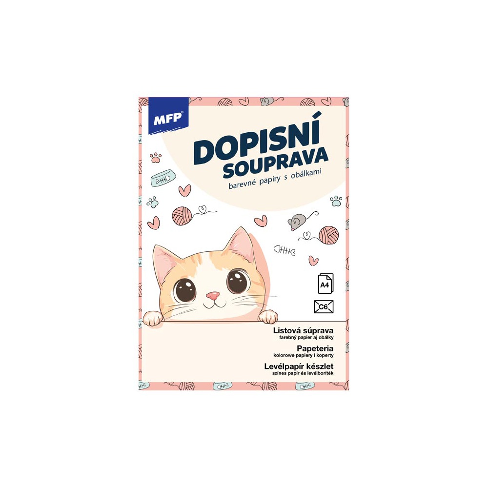 Dopisní papíry LUX Kočka (10+5) Dopisní papíry LUX Kočka (10+5)