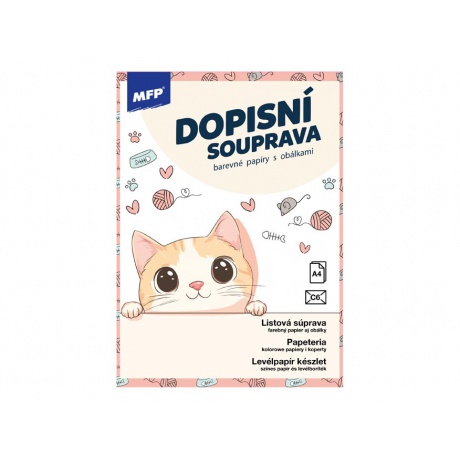 Dopisní papíry LUX Kočka (10+5)