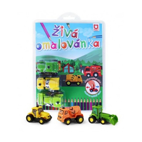 Omalovánky Stavba s autíčky