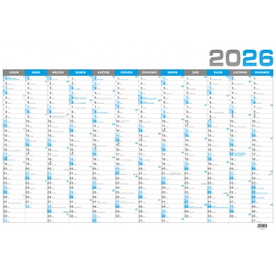 Kalendář 2026 nástěnný roční B1