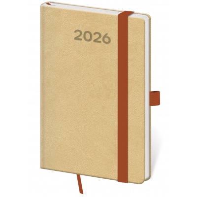 Diář 2026 Týdenní kapesní Print pop cappuccino