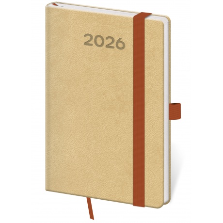 Diář 2026 Týdenní kapesní Print pop cappuccino