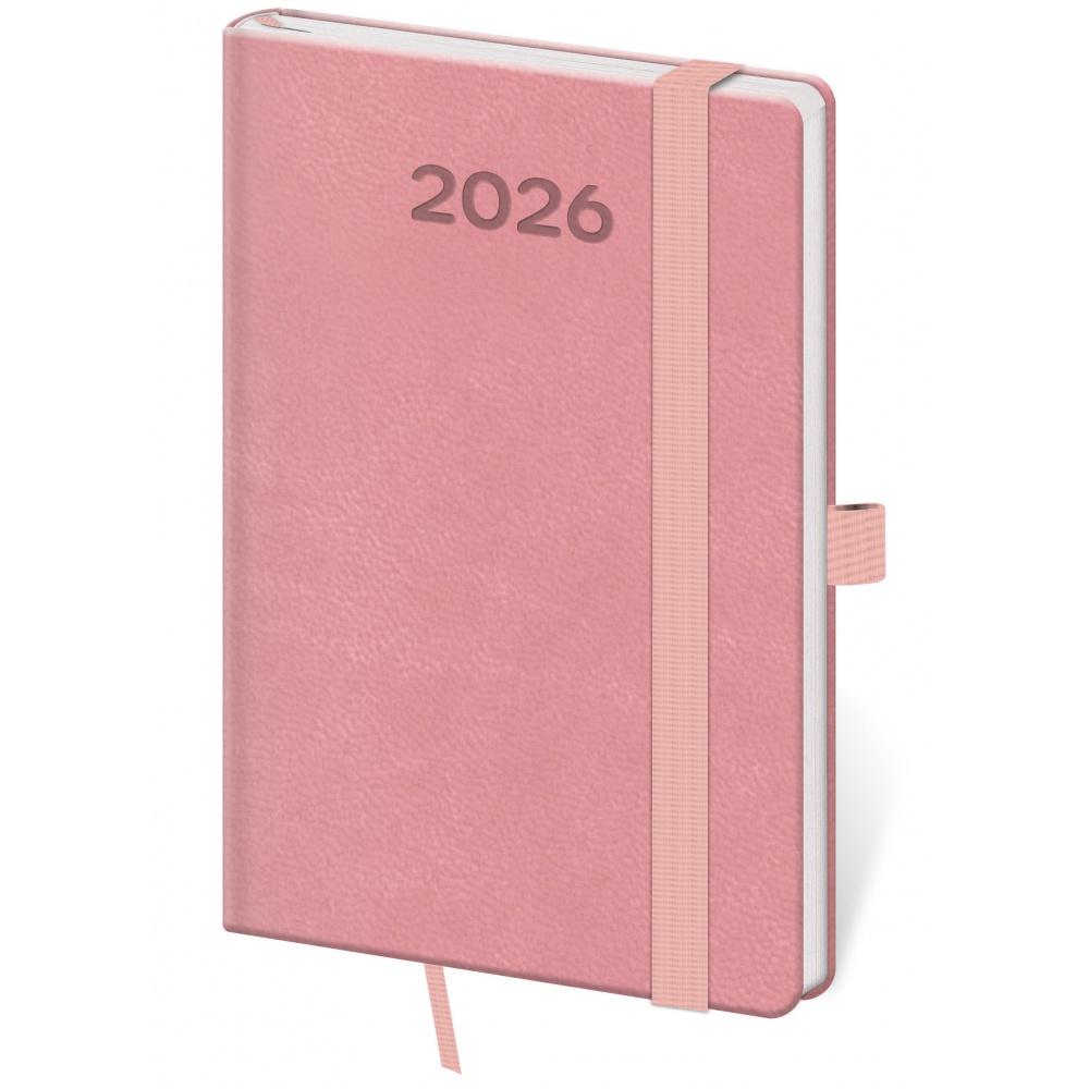 Diář 2026 Týdenní kapesní Print pop růžový Diář 2026 Týdenní kapesní Print pop růžový