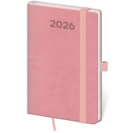 Diář 2026 Týdenní kapesní Print pop růžový