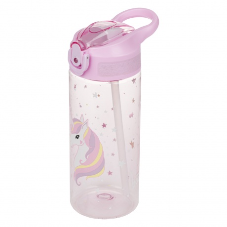 Tritanová láhev na pití s brčkem Baagl Unicorn 500 ml