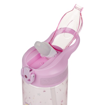 Tritanová láhev na pití s brčkem Baagl Unicorn 500 ml