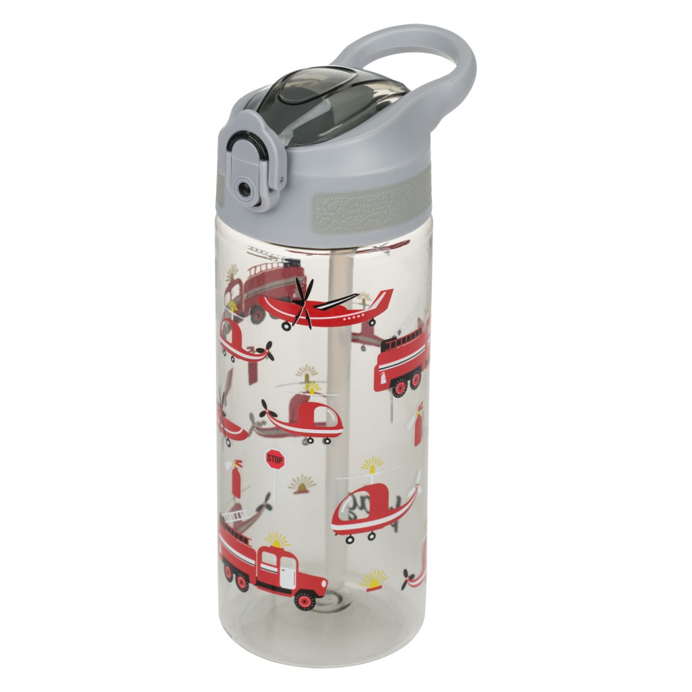 Tritanová láhev na pití s brčkem Baagl Záchranáři 500 ml Tritanová láhev na pití s brčkem Baagl Záchranáři 500 ml