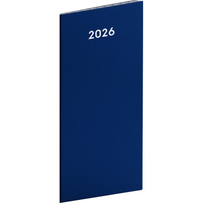 Diář 2026 měsíční modrý